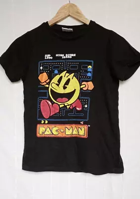Buy PAC-MAN Pac Man T Shirt KIDS Age 12 Years Black Printed - Free Postage • 6.99£