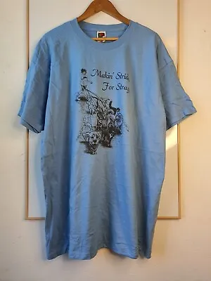 Buy Vintage Strides For Strays Shirt Mens Size XXL Blue Animal Rescue Dogs Cats 90s • 23.25£