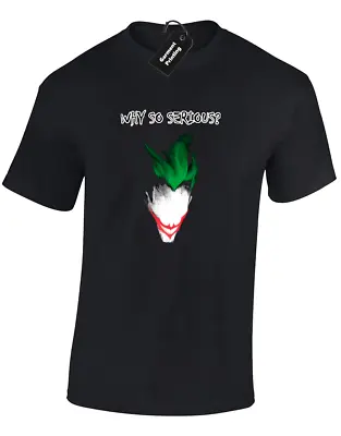 Buy Why So Serious Mens T-shirt Funny Joker Man Design Bat Gotham Scary (colour) • 8.99£
