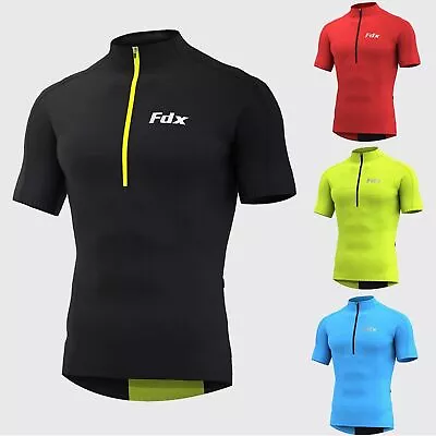 Buy Mens Cycling Jerseys For Men Breathable Short Sleeve Bike Shirt Cycle Tops Black • 12.99£