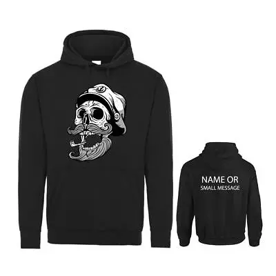 Buy Marine Skull Hoodie Personalised Gift Customised Name Message • 29.95£