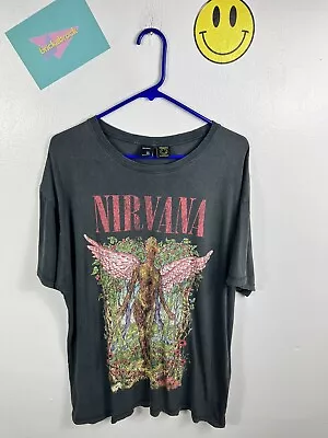 Buy Mens Bershka Nirvana Band T Shirt Top Size Small Med Large Chest 48” Good Con • 0.99£