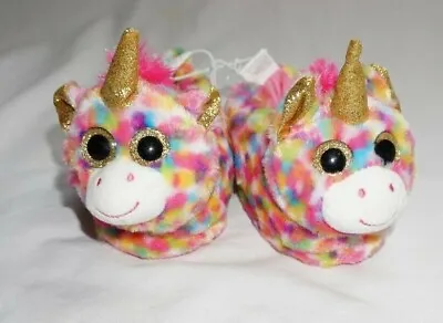 Buy NWT! Little Girls Plush Rainbow UNICORN Swiggles House Slippers Pick Size!  • 11.24£