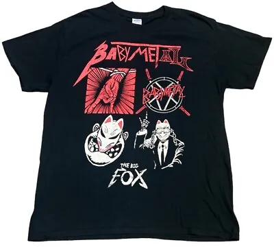 Buy Babymetal 2014 World Tour Black Printed Gildan T Shirt Size L • 39.99£