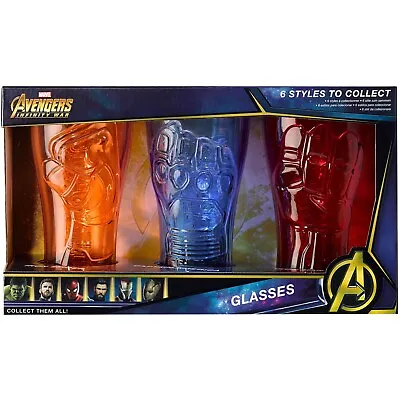 Buy Meta Merch Marvel Infinity Stone Glasses Iron Man, Captain America And I Spider • 70£
