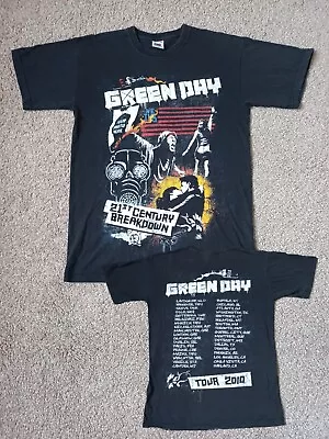 Buy Vintage Green Day 2010 Tour T-Shirt - Size S - Punk Rock Blink 182 Foo Fighters • 14.99£