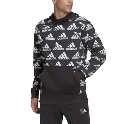 Buy Adidas French Terry Mens Hoodies Sweat Jumper Casual Printed Sweatshirt L XL 2XL • 29.99£