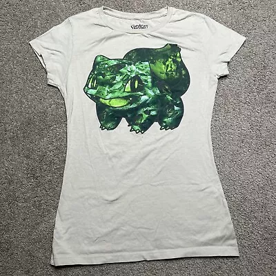 Buy Pokémon Bulbasaur Graphic Print Short Sleeve T-Shirt Gray Tee Juniors Size Large • 14.16£