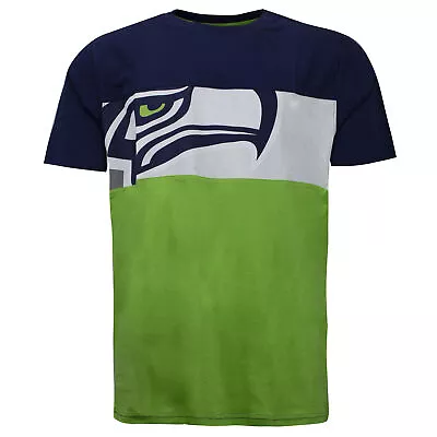 Buy Fanatics Mens Seattle Seahawks Pannelled T-Shirt NFL Top 1570MNVY5HWSSE • 16.99£