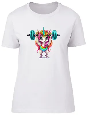 Buy Bodybuilding Unicorn Womens T-Shirt Gym Strength Training Muscles Weights Tee • 8.99£