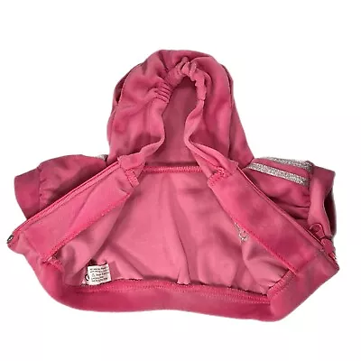 Buy The Bear Factory Clothes Pink Zipper Jacket Hoodie Velour Princess Crown Stripes • 5.72£