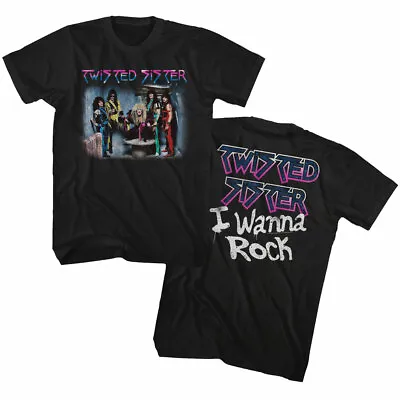 Buy Twisted Sister I Wanna Rock Album Men's T Shirt 70's Metal Band Music Merch • 43.24£