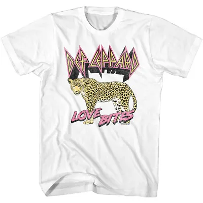 Buy Def Leppard Love Bites Leopard Men's T Shirt Rock Band Concert Music Merch • 40.90£