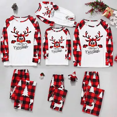 Buy Christmas Family Matching Sleepwear Pyjamas PJs Set Adult Kids Xmas Nightwear UK • 8.69£