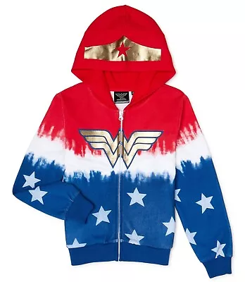 Buy DC Comics☆Girls' Wonder Woman Costume Hoodie Zip-Up Jacket ☆ XS(4/5) & XL(14/16) • 23.58£