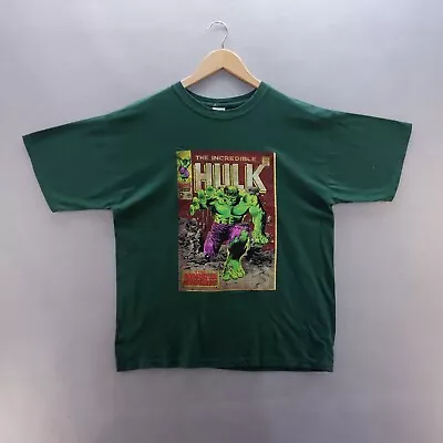 Buy The Incredible Hulk T Shirt Large Green Graphic Print Short Sleeve Cotton Mens • 8.99£