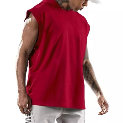 Buy Men Pullover Sleeveless Hoody Hoodie Tank Top Shirt Vest Muscle Fitness Gym Tee • 13.54£