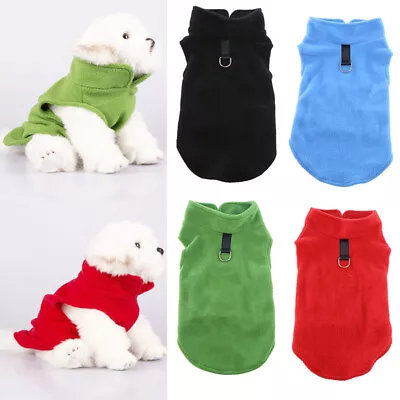 Buy Pet Puppy Cat Dog Fleece Coat T-Shirt Jacket Vest Pet Dog Clothes Warm Outdoor • 4.62£