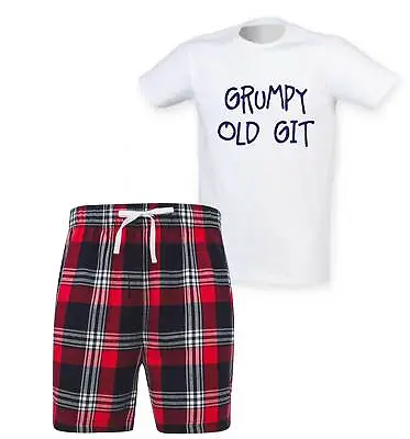 Buy 60 Second Makeover Limited Mens Grumpy Old Git Tartan Pyjama Set • 20.99£
