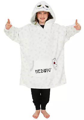 Buy Girls Harry Potter Hedwig White Oversized Hoodie Blanket One Size Hooded Fleece • 23.99£