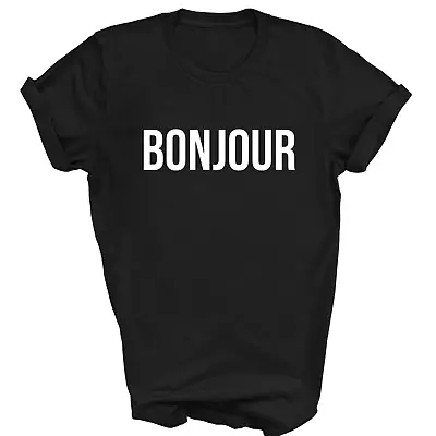 Buy Bonjour French Funny Slogan Holiday T Shirt Top Tee Unisex • 11.99£