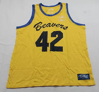 Buy Loot Crate Unisex Adult's Teen Wolf Beavers Basketball Jersey LC7 Yellow Size XL • 7.78£