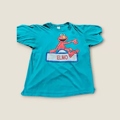 Buy Vintage 90s Elmo Sesame Street T-Shirt Single Stitch Fits Size Mens L • 29.99£