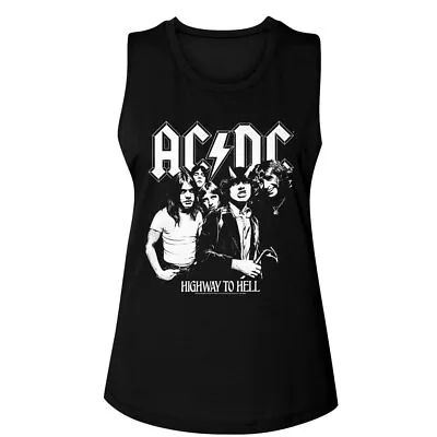Buy AC/DC Highway To Hell Album Cover Women's Muscle Tank T Shirt Metal Music Merch • 26.13£
