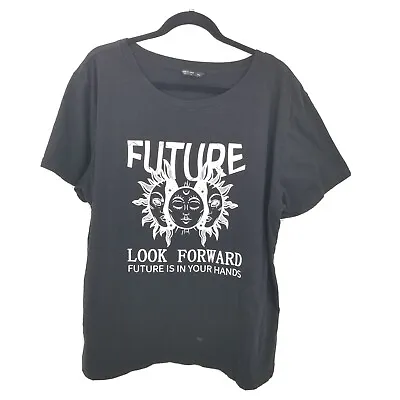 Buy Shein Curve Back Sun Graphic Tee Women's Plus Size 3XL Future In Your Hands • 9.48£
