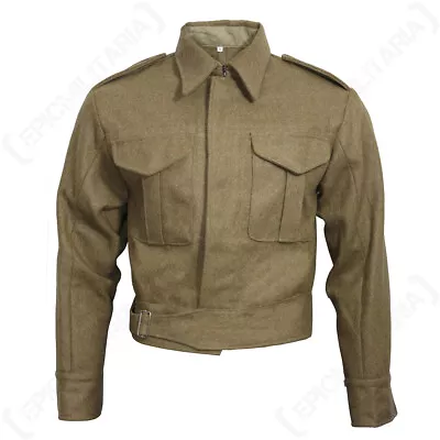 Buy WW2 British Army 37 Pattern Battle Dress Jacket -Reproduction Wool Tunic Uniform • 94.95£