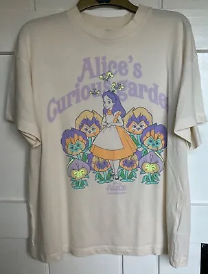 Buy RARE H&M Divided Alice In Wonderland Curious Garden Print T-Shirt Size S • 15£