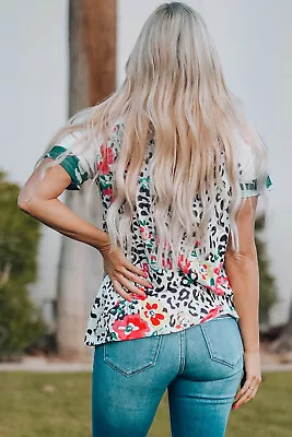 Buy  Floral Camouflage Raglan Sleeve T-shirt For Women • 37£