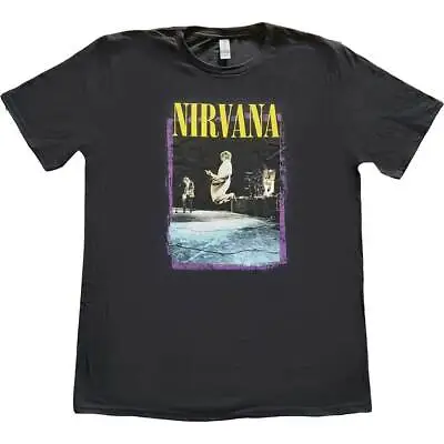 Buy NIRVANA- STAGE JUMP LIVE AT READING Official T Shirt Black Mens Licensed Merch • 16.95£