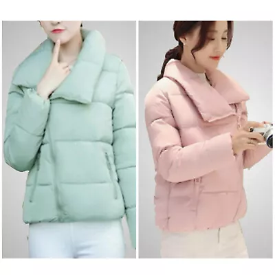 Buy Women's Quilted Padded Puffer  Jacket Ladies Jacket Warm Winter Coat • 17.99£