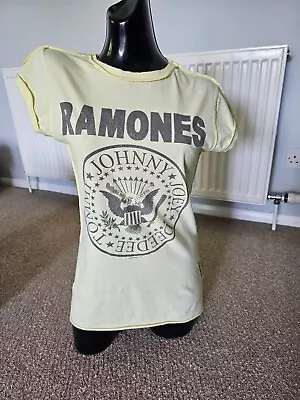 Buy Brand New, Never Worn, Women's Amplified Ramones Yellow Vintage T Shirt • 12£