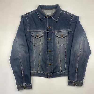 Buy Vintage Freeheron Made In Italy Dark Blue Thin Mens Denim Jacket , Size Large • 25.95£