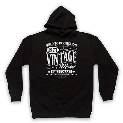Buy 1977 Vintage Model Born In Birth Year Date Funny Age Unisex Adults Hoodie • 27.99£