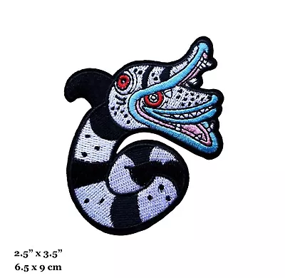 Buy Sandworm Beetlejuice Classic Movie Snake Monster Embroidered Iron On Patch • 5.99£