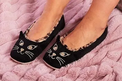 Buy Ladies Animal Character Ballet Slip On Slippers Cats, Bunny, Sloth • 9.99£