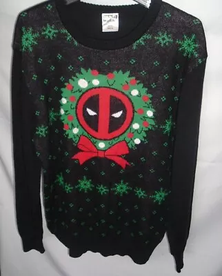 Buy Marvel Comic Deadpool Women Ugly Christmas Sweater Cardigan Xl • 13.70£