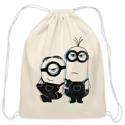 Buy Minions Merch Stuart Kevin Glitch Officially Licensed Cotton Drawstring Bag • 19.88£