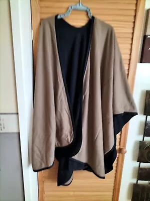 Buy Reversible Cape One Size Black And Coffee In Colour • 10£