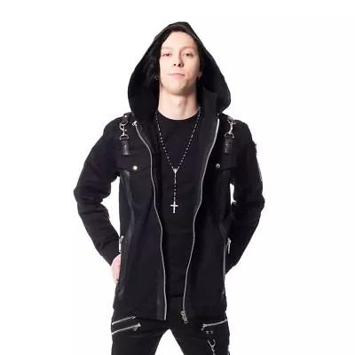 Buy Vixxsin Damian Jacket Mens Black Goth Emo Punk Casual Men New Gothic Alt Zips • 65.99£