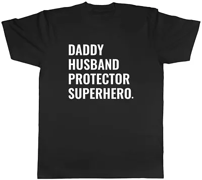 Buy Daddy Husband Protector Superhero Mens Unisex T-Shirt Tee • 8.99£