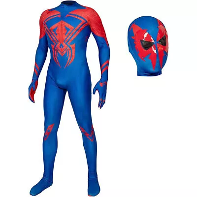 Buy Men Spiderman Cosplay Clothes Halloween Carnival Pancy Zentai Jumpsuit With Mask • 22.79£