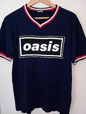 Buy Vintage Oasis 90's Navy Blue Tour T-shirt Noel Liam Gallagher  • 35£