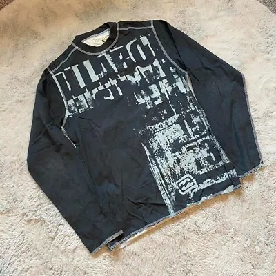 Buy Y2K Grunge Emo Billabong Slim Fit Long Sleeve Graphic T Shirt • 37£