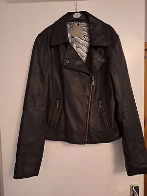 Buy Ted Baker Real Leather Jacket Size 4 (L) • 40£