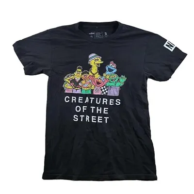 Buy Vintage Sesame Street T Shirt Adult Small S Black Creatures Of The Street Mens • 13.99£