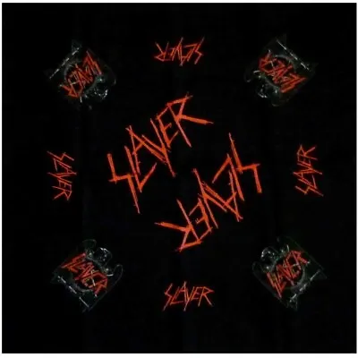 Buy Slayer Black Eagle Bandana Black Cotton Bandanna Scarf Head Wrap Official Merch • 9.48£